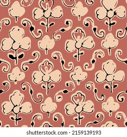 Ajrakh Pattern,  traditional block print Pattern and batik print Pattern Background  printing for textile pattern