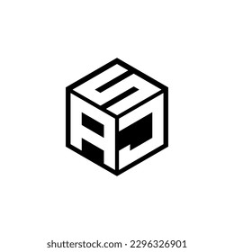 AJS letter logo design in illustration. Vector logo, calligraphy designs for logo, Poster, Invitation, etc.