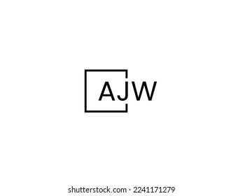 AJW Letter Initial Logo Design Vector Illustration
