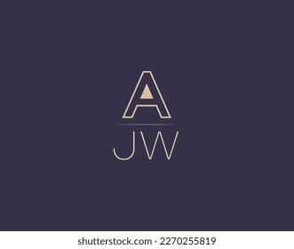 AJW letter logo design modern minimalist vector images