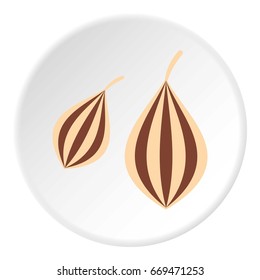 Ajwain icon in flat circle isolated on white background vector illustration for web