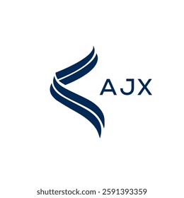 AJX Flat accounting logo design on white  background. AJX creative initials Growth graph letter logo concept. AJX business finance logo design.