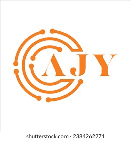 AJY letter design.AJY letter technology logo design on white background.AJY Monogram logo design for entrepreneur and business.