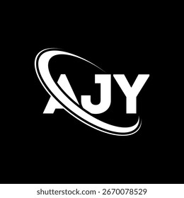 AJY logo. AJY letter logo design. Initials AJY logo linked with circle and uppercase monogram logo. AJY typography for technology, business and real estate brand.