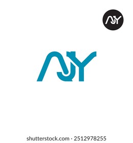 Design de Monograma de Letra de Logotipo AJY