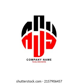 AJY Three letter logo design with white background
