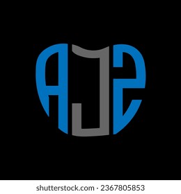 Diseño creativo del logo de la carta de AJZ. Diseño único AJZ.
