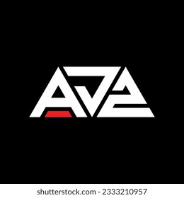 AJZ triangle letter logo design with triangle shape. AJZ triangle logo design monogram. AJZ triangle vector logo template with red color. AJZ triangular logo Simple, Elegant, and Luxurious design.