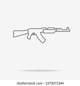 AK 47 icon. Vector concept illustration for design.