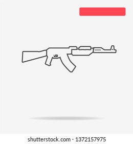 AK 47 icon. Vector concept illustration for design.