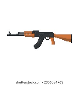 47. Pixel Art. Icon für 8-Bit-Spiel auf weißem Hintergrund. Stickerei.