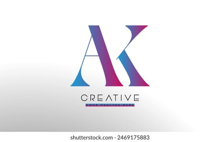 AK Letras Abstractas Logo Monograma
