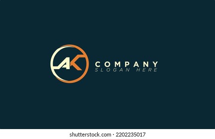 AK Alphabet letters Initials Monogram logo KA,A and K