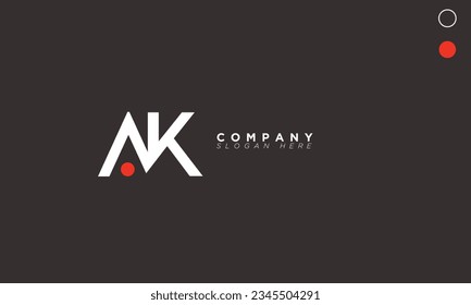 AK Alphabet Buchstaben Initial Monogram Logo KA, A und K