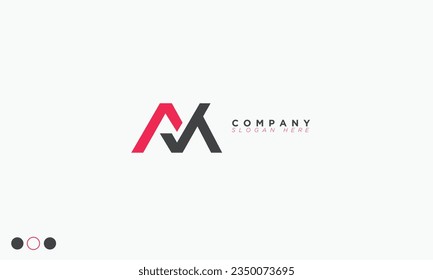 Letras alfabetas de AK Iniciales Logotipo de Monograma KA, A y K