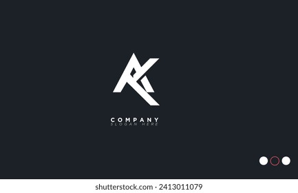 AK Alphabet Buchstaben Initial Monogram Logo KA, A und K