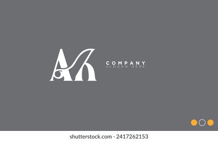  Letras alfabetas de AK Iniciales Logotipo de Monograma KA, A y K