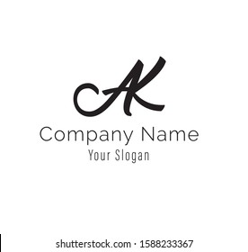 AK Company Logo Design Template Vector