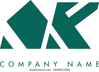 AK diseño de Vector de logotipo de letra abstracta moderna creativa. Utilizable para su empresa o negocio e identidad de marca.