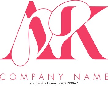 AK diseño de Vector de logotipo de letra abstracta moderna creativa. Utilizable para su empresa o negocio e identidad de marca.