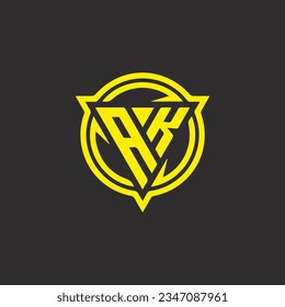 AK creative and modern vector logo design