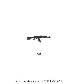 ak icon vector. ak sign on white background. ak icon for web and app