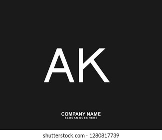 AK Initial letter geometric logo vector