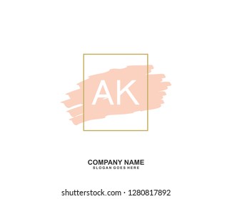 AK Initial letter geometric logo vector