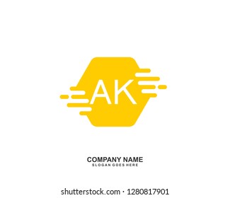 AK Initial letter geometric logo vector