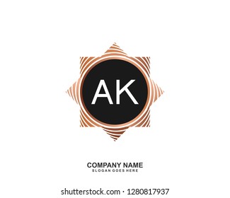 AK Initial letter geometric logo vector