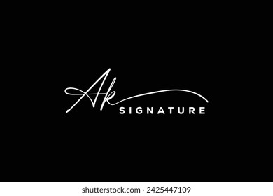 AK initials Handwriting signature logo. AK Hand drawn Calligraphy lettering Vector. AK letter real estate, beauty, photography letter logo design.