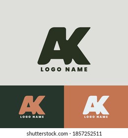 AK initials logo tamplate, for various needs