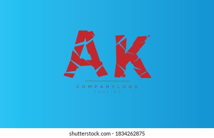 AK initials Monogramm Buchstaben Textalphabet Logo-Design