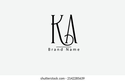  AK K Una plantilla de monograma del logotipo de vector abstracto