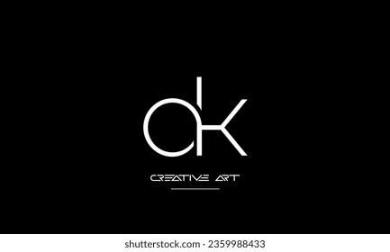 AK, KA, A, K abstract letters logo monogram