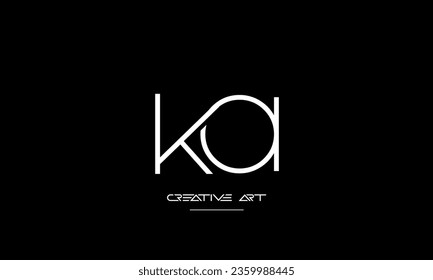 AK, KA, A, K letras abstractas monograma