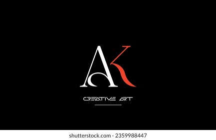 AK, KA, A, K abstrakte Buchstaben Logo-Monogramm