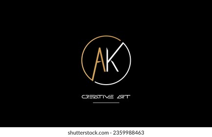 AK, KA, A, K abstrakte Buchstaben Logo-Monogramm