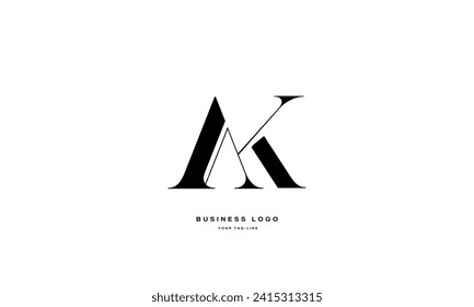 AK, KA, A, K, Abstract Letters Logo monogram