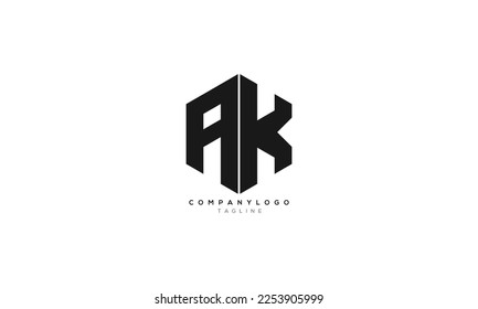 AK, KA, Resumen diseño inicial del logotipo de la letra monograma