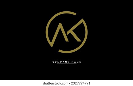 Monogramm für abstrakte KA-Buchstaben