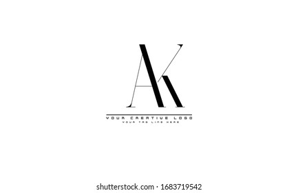 AK KA abstrakte Vektorillustration Logo-Monogramm-Vorlage