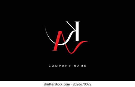 AK, KA Alphabets Letters Logo Monogram