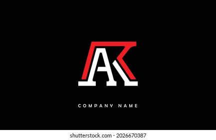 Monograma de las letras de los alfabetos AK, KA