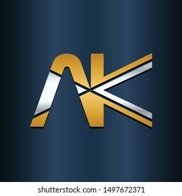AK KA Double Initial Alphbet letters Logo