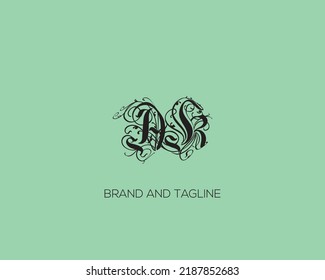 AK oder KA initialisiert das Logo-Design für Monogramm-Buchstaben-Buchstaben.