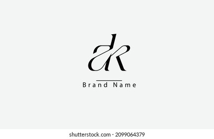 Plantilla de monograma de logotipo de vector abstracto AK KA A K