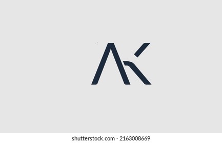 AK KA A K abstrakte Vektor Logo-Monogramm-Vorlage