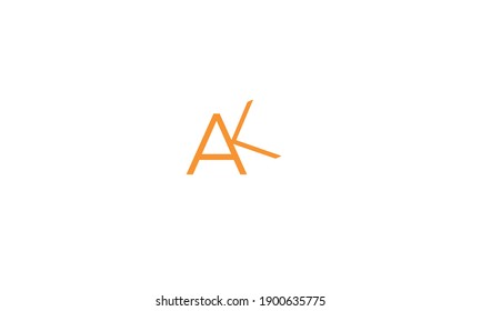 ak ka k Lowercase Letter Initial Logo Design Template Vektorgrafik