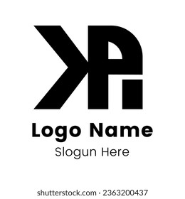 AK oder KA Brief abstrakte Monogramm Anfangsbuchstaben Logo Design.